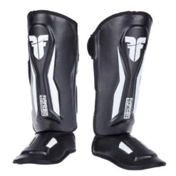Fighter Shinguards Thai Ergo - Black/white, FSG-004BW