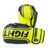 Fighter Boxing Gloves Basic Stripe - Neon Yellow/black