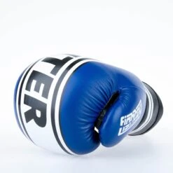 Fighter Boxing Gloves Basic Stripe - Blue -Fighters Europe Shop 1376APU BW08