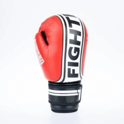 Fighter Boxing Gloves Basic Stripe - Red -Fighters Europe Shop 1376APU RW05