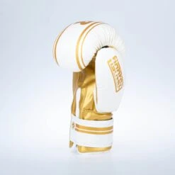 Fighter Boxing Gloves Basic Stripe - White/gold -Fighters Europe Shop 1376APU WG03