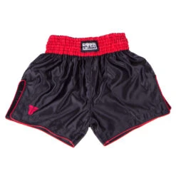 Fighter Thai Trunks Bangkok Plain - Black/red, FP01