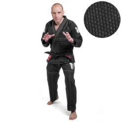 Fighter BJJ Kimono Rice Straw - KIDS - Black, BJJBL-09