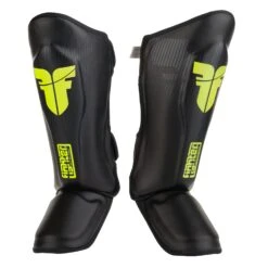 Fighter Shinguards Thai Classic - Black/neon Yellow, JE1573BNY