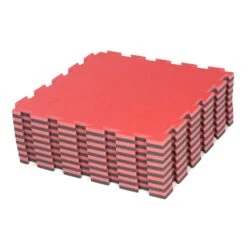 Tatami Mini Set Of 8 Pieces - Red/black, FTTM-50