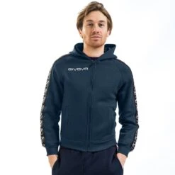 Givova Band Line Hoodie - Blue, BA10BLU