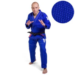 Fighter BJJ Kimono Rice Straw - Blue, BJJBLU-07