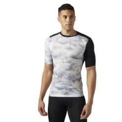 Reebok Activchill Compression Tee Camo Print - Camo, BQ3442