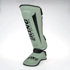 King Pro Boxing Shinguards Revo 5 - Khaki -Fighters Europe Shop DSCF3996