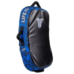 Fighter Kicking Shield - MULTI GRIP - Life Is A Fight - Blue Camo, FKSH-28