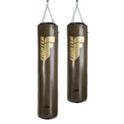 Fighter Boxing Bag Professional - Khaki/gold, 150cm & 180cm; Diameter 36cm