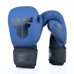Fighter Boxing Gloves SPLIT Stripes - Blue/black -Fighters Europe Shop FBG 001 SBL09