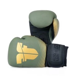 Fighter Boxing Gloves SPLIT Stripes - Khaki/gold