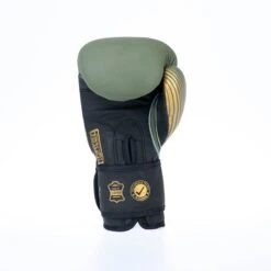 Fighter Boxing Gloves SPLIT Stripes - Khaki/gold -Fighters Europe Shop FBG 001 SKH08