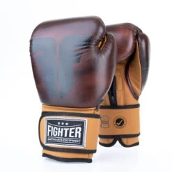 Fighter Boxing Gloves Retro - Brown -Fighters Europe Shop FBG 006 RBR10