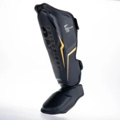King Pro Boxing Shin Guards THOR - Black/gold -Fighters Europe Shop KPBSGL THOR BK03