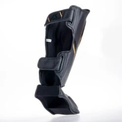 King Pro Boxing Shin Guards THOR - Black/gold -Fighters Europe Shop KPBSGL THOR BK05