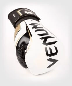 Venum Boxing Gloves Elite Evo - White -Fighters Europe Shop b4c67e6b3d231704f334e15f95bff691e4726a24 BG ELITE EVO WHITE GOLD 05
