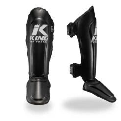 King Pro Boxing Shin Guards - Black/white