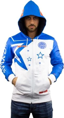 Hoody TOP TEN WAKO - White/blue, 19321-16 -Fighters Europe Shop d3bf4ac8299aebf18735c30964044150
