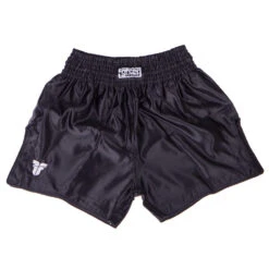 Fighter Thai Trunks Bangkok Plain - Black, FP04