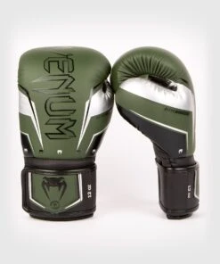 Venum Boxing Gloves Elite Evo - Khaki -Fighters Europe Shop e994984bb21d950eac926d6888923453c501a6ef BG ELITE EVO KHAKI SILVER 01