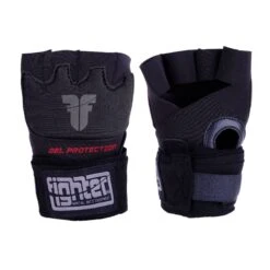 Fighter Strap Gel Hand-Wraps - Black, FGW-001BB