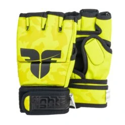 Fighter MMA Gloves Competition - Neon Yellow Camo, FMG-002CNY