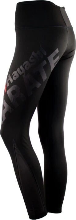 Hayashi Karate Leggings "Raven" For Women- 148-9 -Fighters Europe Shop hayashi leggings tights raven black 148 99 back right