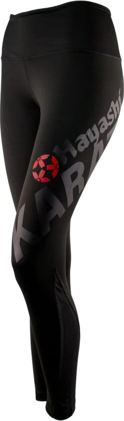 Hayashi Karate Leggings "Raven" For Women- 148-9 -Fighters Europe Shop hayashi leggings tights raven black 148 99 right