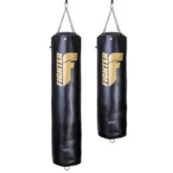 Fighter Boxing Bag Professional; 150cm & 180cm, Diameter 36cm - Black/gold