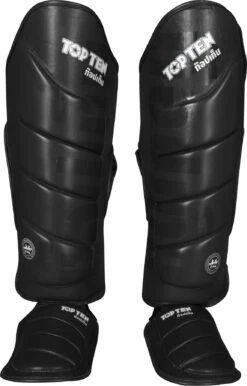 Top Ten IFMA Shinguards Theep - Black -Fighters Europe Shop top ten instep shinguard ifma theep black 32196 a front 3