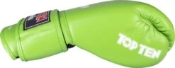 Top Ten IFMA Boxing Gloves Ajarn PU - Green -Fighters Europe Shop top ten thaiboxing gloves ifma ajarn pu black green 22193 c side2 3