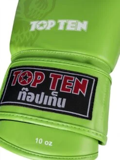 Top Ten IFMA Boxing Gloves Ajarn PU - Green -Fighters Europe Shop top ten thaiboxing gloves ifma ajarn pu black green 22193 f detail1 3